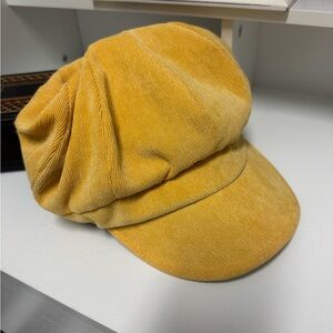 Yellow corduroy cap